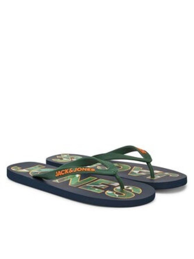 Jack & Jones Japonki Jfwlogo Palm Print Flip Flop Ln 12230642 Granatowy