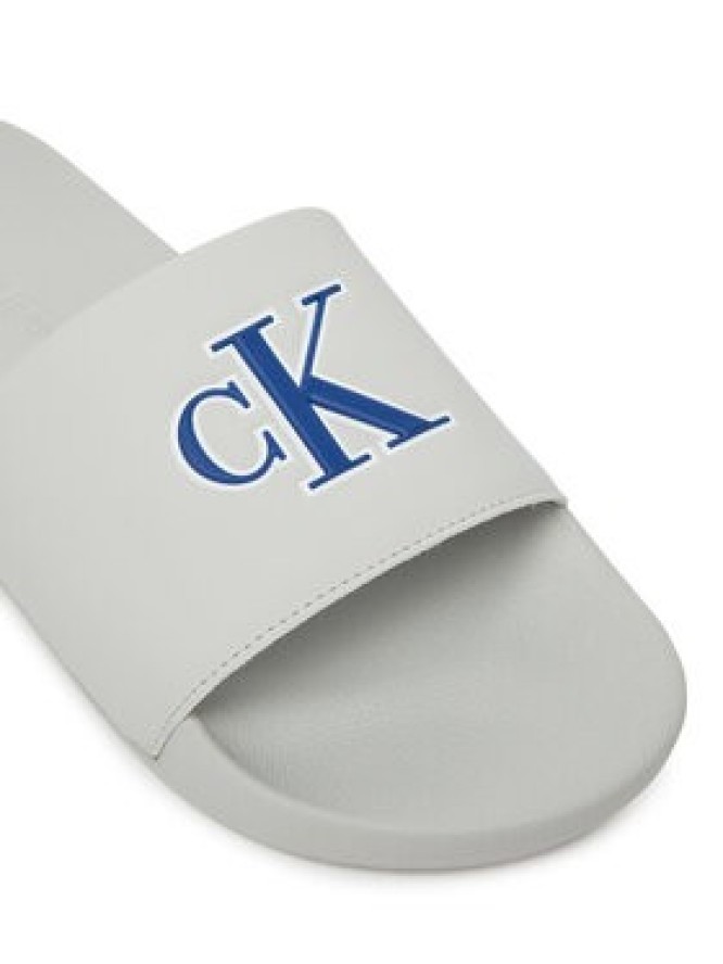 Calvin Klein Jeans Klapki Slide Jelly Mono Pu YM0YM01281 Szary
