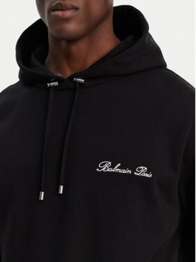 Balmain Bluza DH1JT047BC78 Czarny Regular Fit