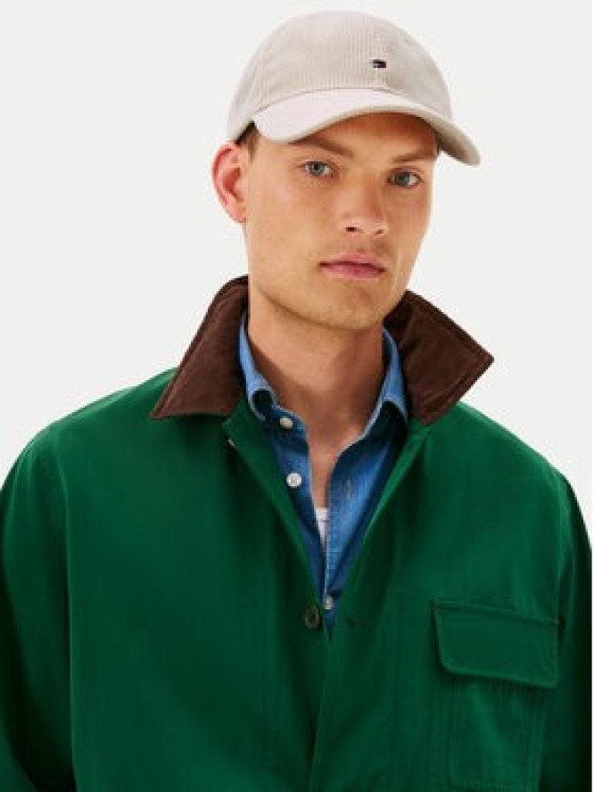 Tommy Hilfiger Czapka z daszkiem Th Flag 6 Panel Cord Cap AM0AM13583 Écru