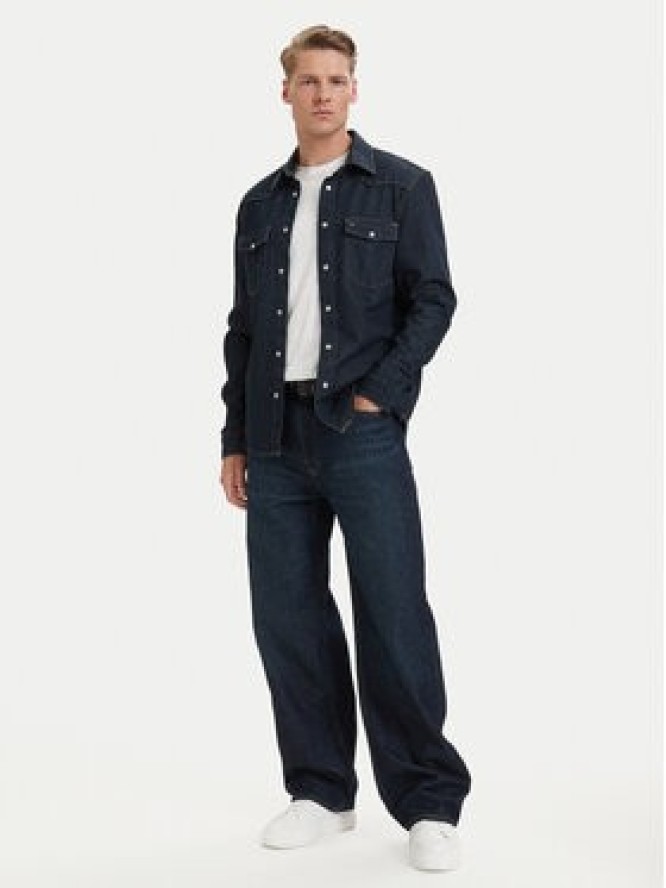 Calvin Klein Jeansy LV04RG785G Granatowy Baggy Fit