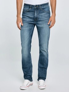 Jeansy męskie dopasowane niebieskie Terry High Waist 329