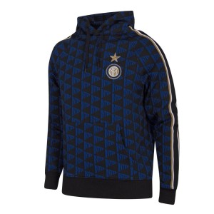 Bluza dla dorosłych z kapturem - Dorosły - Inter Mediolan All Over - Czarny