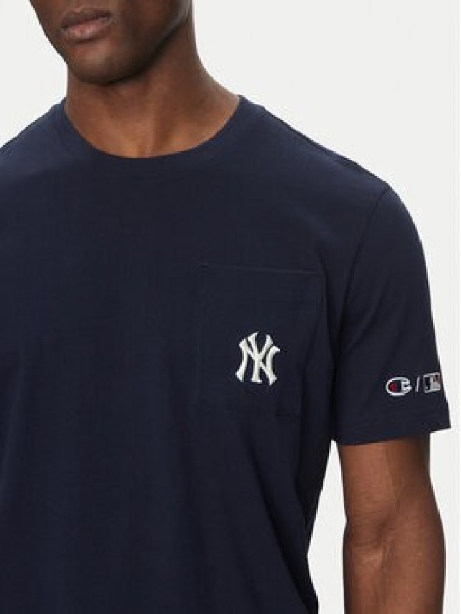 Champion T-Shirt 221038 Granatowy Regular Fit
