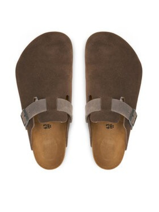 Birkenstock Klapki Boston zamsz 1029210 Brązowy