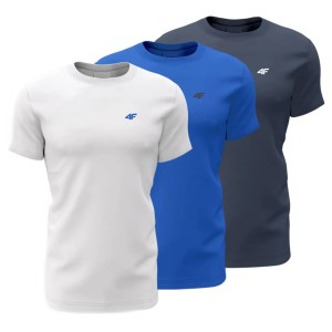 T-shirt męski (ZESTAW KOSZULEK 3 SZT.) 4F 4FWSS26TTSHM4479
