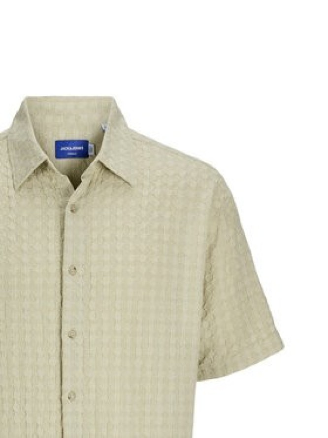 Jack & Jones Koszula Dobby 12277184 Zielony Relaxed Fit