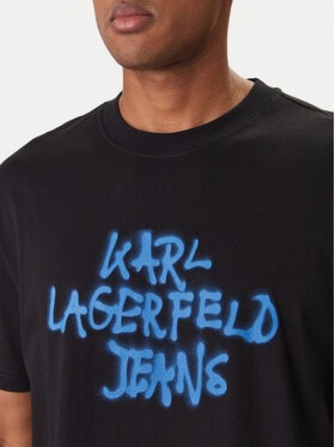 Karl Lagerfeld Jeans T-Shirt B1M17065 Czarny Regular Fit
