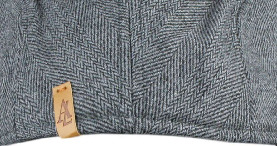 Delikatnie Ocieplony Kaszkiet Przejściowy - Alties - Jodełka - Szary