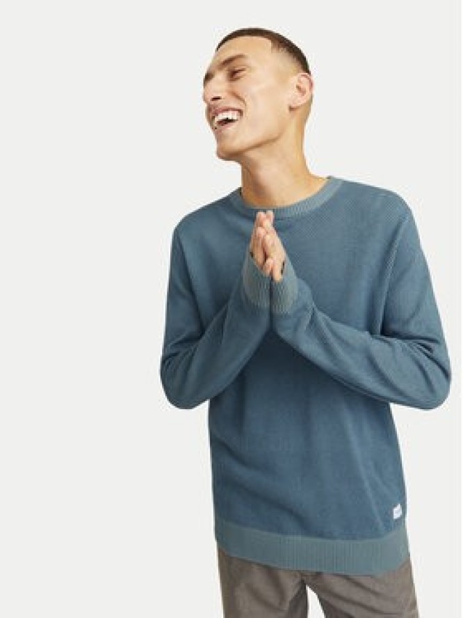 Jack & Jones Sweter Globe 12258139 Niebieski Regular Fit