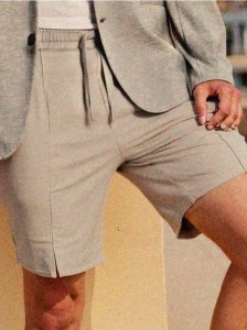 Szorty z wiskozą - szary