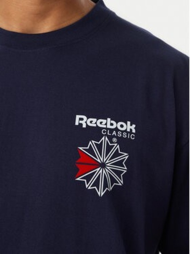 Reebok T-Shirt RK25735CCM Granatowy Regular Fit