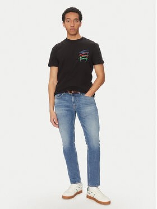 Tommy Jeans T-Shirt Twisted Signature DM0DM20771 Czarny Regular Fit