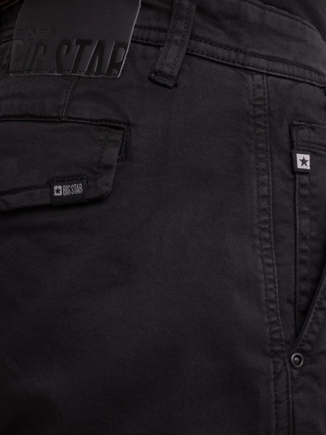 Szorty męskie z kieszeniami cargo czarne Morrise 906