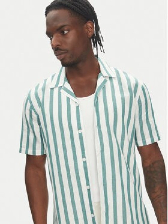 Lindbergh Koszula 30-203321 Zielony Relaxed Fit