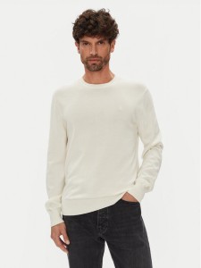 Calvin Klein Sweter LV040BM343 Écru Regular Fit