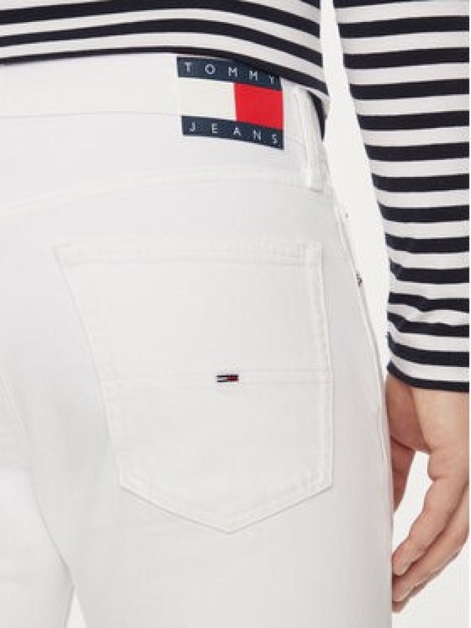 Tommy Jeans Jeansy Scanton DM0DM18746 Biały Slim Fit