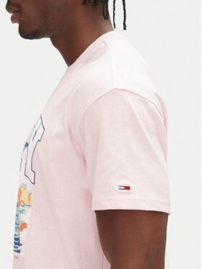 Tommy Jeans T-Shirt Arch Sailing DM0DM21867 Różowy Relaxed Fit