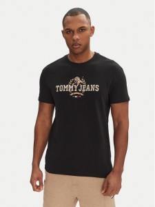 Tommy Jeans T-Shirt Varsity DM0DM20818 Czarny Regular Fit