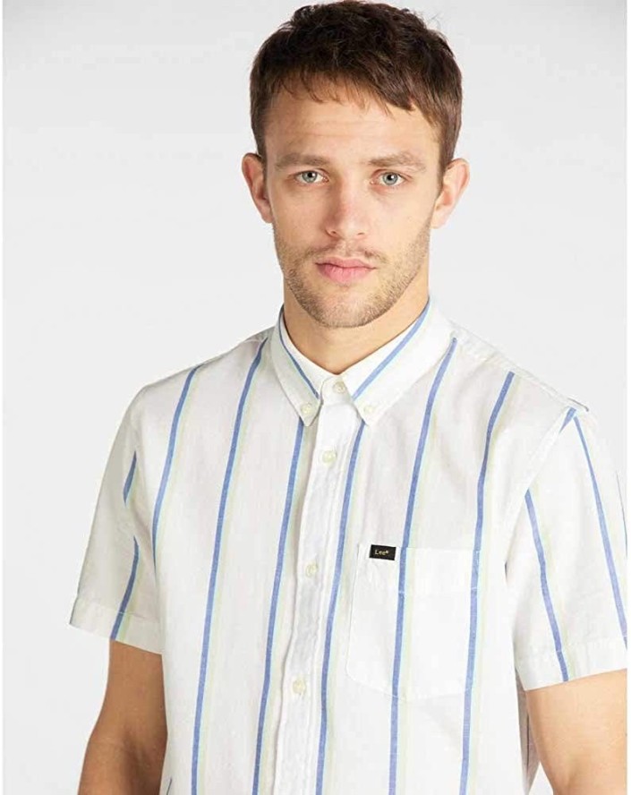 MĘSKA KOSZULA LEE BUTTON DOWN SS REGULAR FIT SUMMER GREEN L886DHNK 112123628