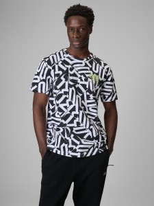 4F T-shirt regular z nadrukiem męski - biały M