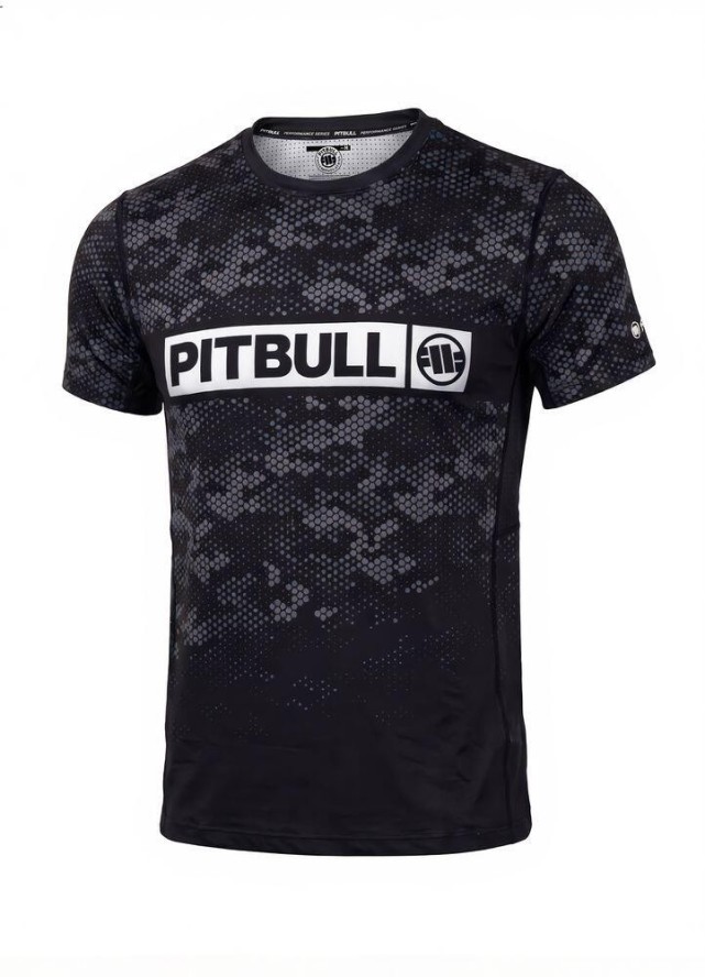 Męska Koszulka Mesh PITBULL techniczna sportowa HEX CAMO HILLTOP