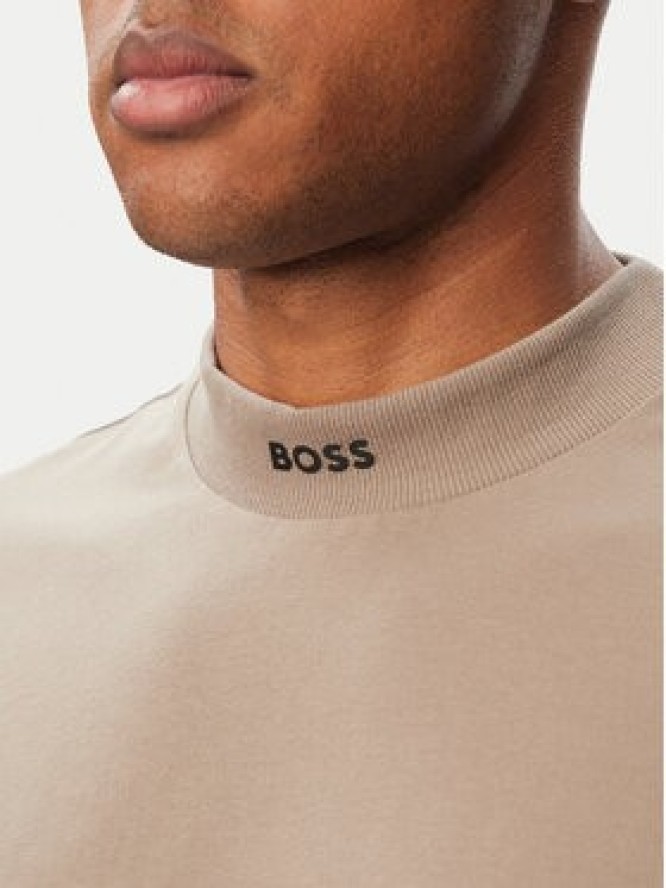 BOSS T-Shirt Tee Collar 50562120 Beżowy Relaxed Fit