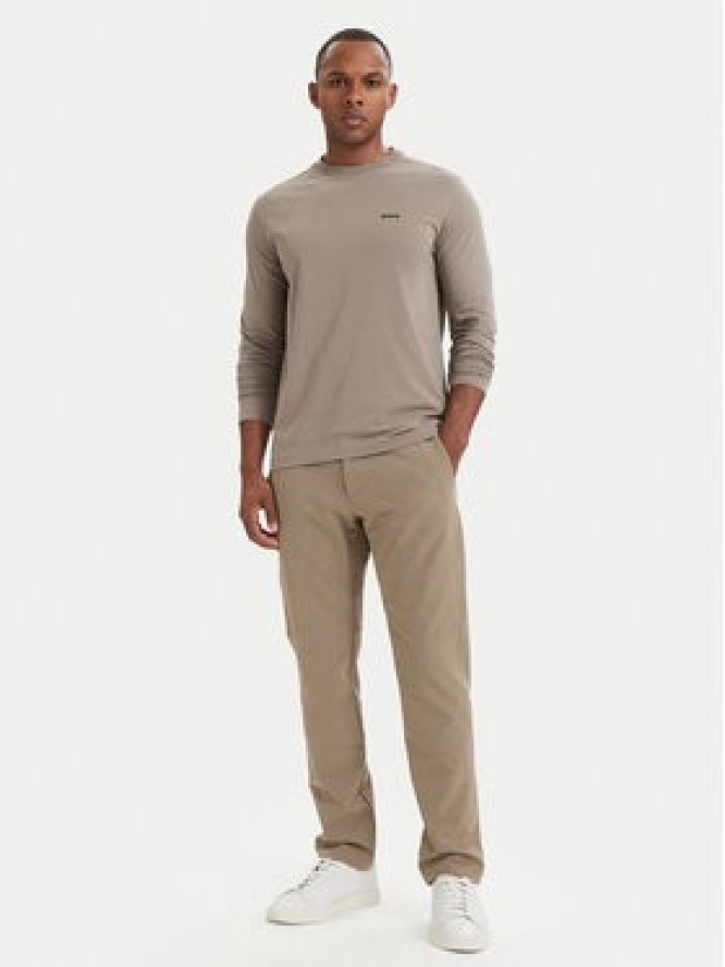 BOSS Longsleeve 50506365 Beżowy ciemny Regular Fit
