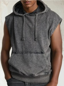 Bluza bez rękawów - niebieski