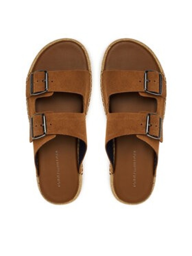 Tommy Hilfiger Espadryle Flex Jutte Hilfiger Suede Sandal FM0FM05503 Brązowy