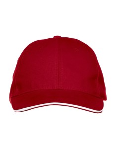 clique czapka Davis 6-panel z bawełnianego twillu – red