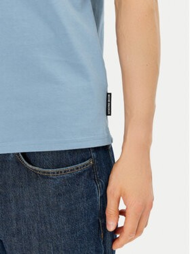 Moose Knuckles T-Shirt Duluth M15MT759 Niebieski Regular Fit