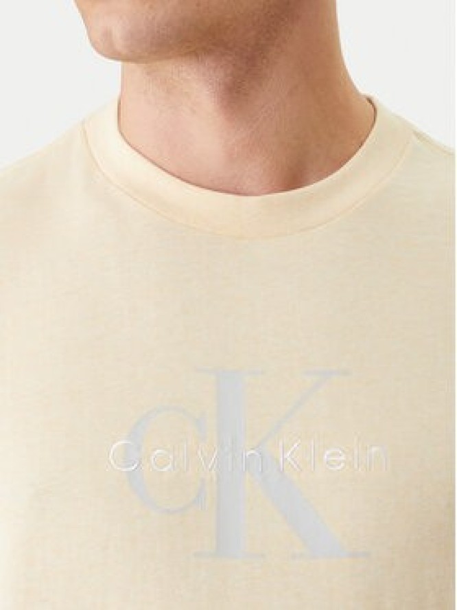 Calvin Klein Jeans T-Shirt Hero Monologo LV04RB862G Żółty Regular Fit