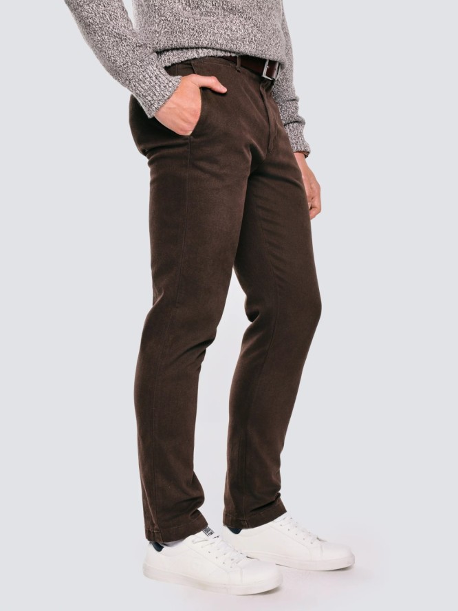 Spodnie męskie chinosy brązowe Erhatin 803