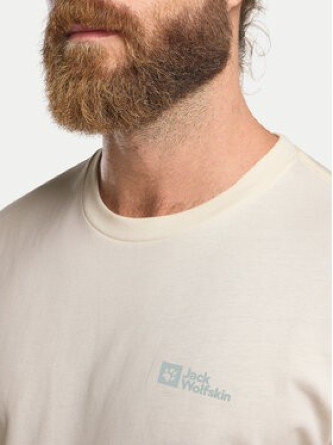 Jack Wolfskin T-Shirt Essential 1808382 Écru Regular Fit