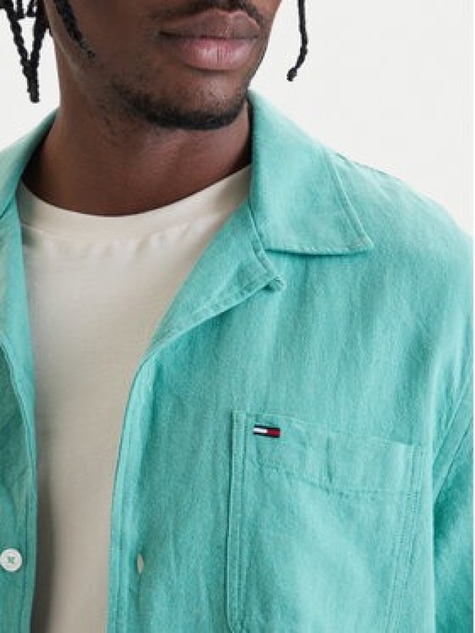 Tommy Jeans Koszula DM0DM23058 Zielony Regular Fit