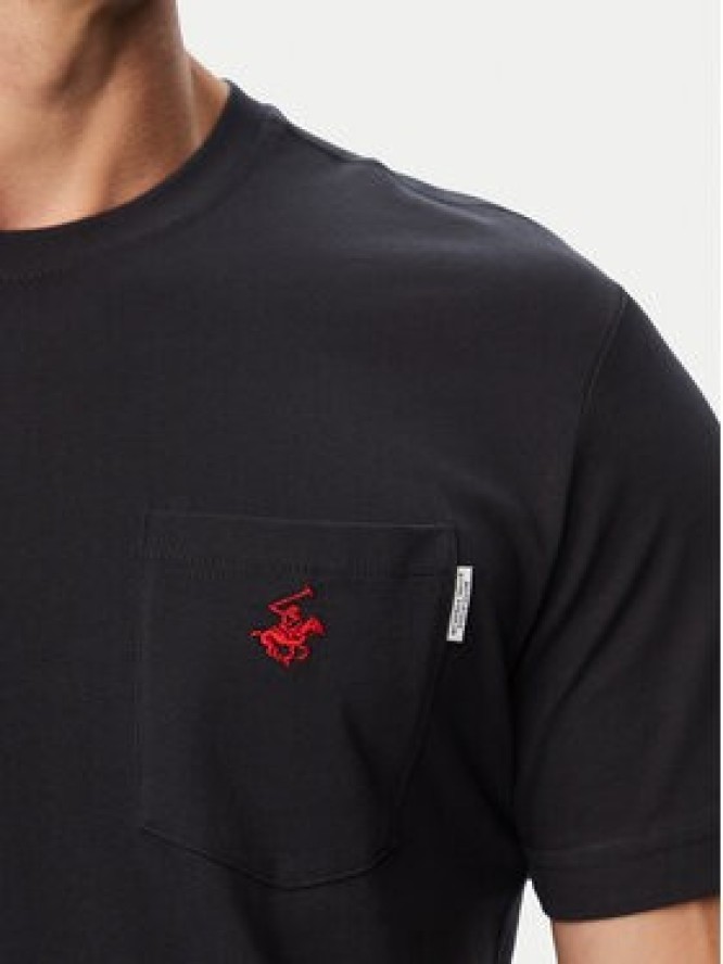 Beverly Hills Polo Club T-Shirt P-SS26M-TS414000 Granatowy Regular Fit