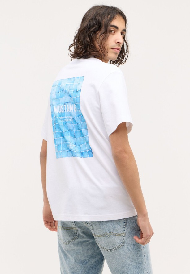 MĘSKA KOSZULKA MUSTANG T-shirt Alvarado Bright White 1015063 2007