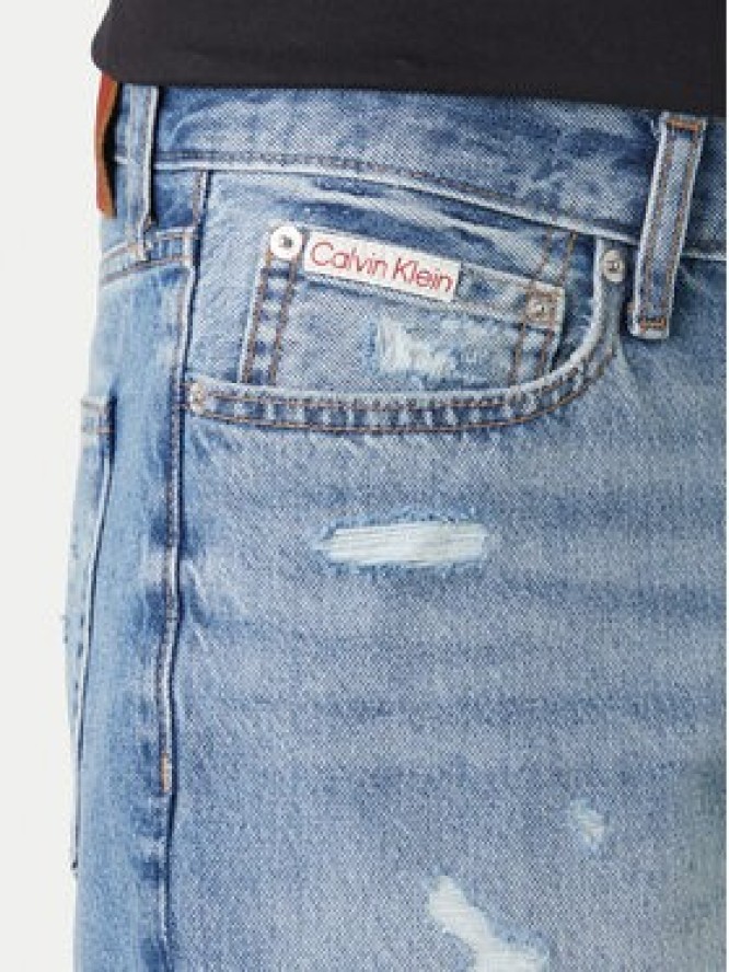 Calvin Klein Jeans Szorty jeansowe LV04RF790G Niebieski Slim Fit