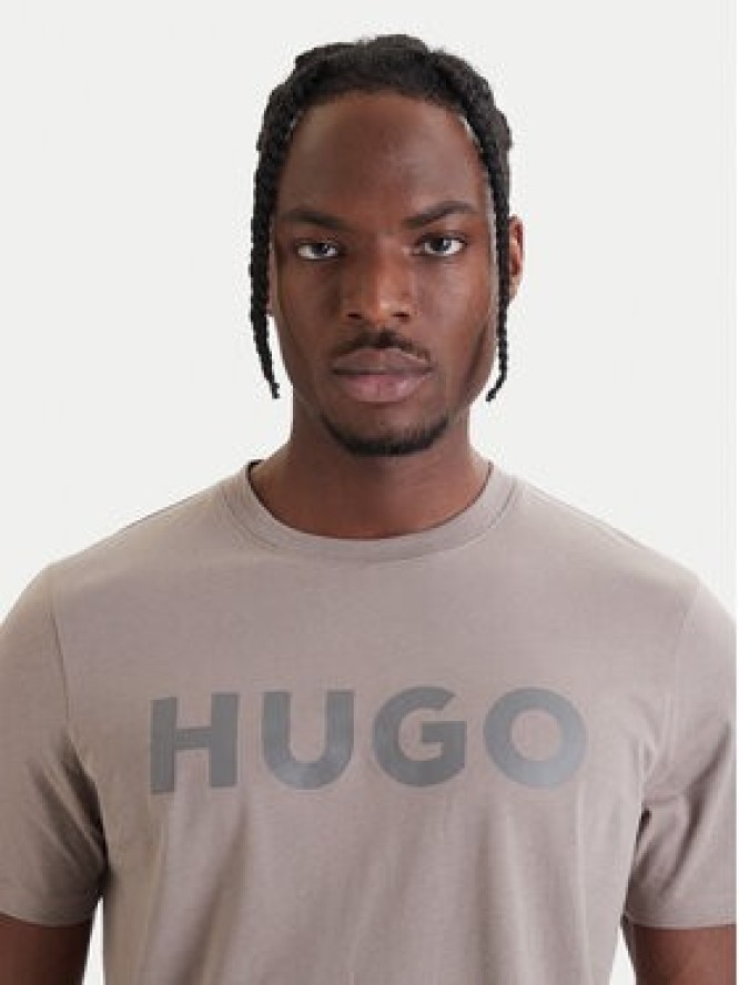 HUGO T-Shirt Dulivio 50467556 Brązowy Regular Fit