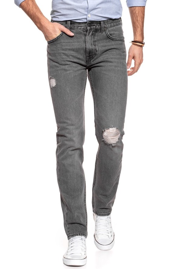 JEANSY MĘSKIE LEE RIDER GREY TRASHED L73DFFIH 112120363