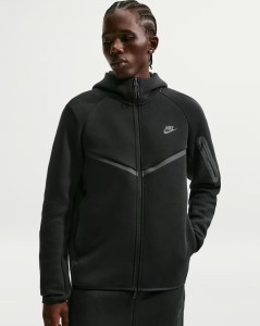 Bluza z Kapturem I Suwakiem Na Całej Długości Tech Fleece Rozmiar XL Czarny - H…