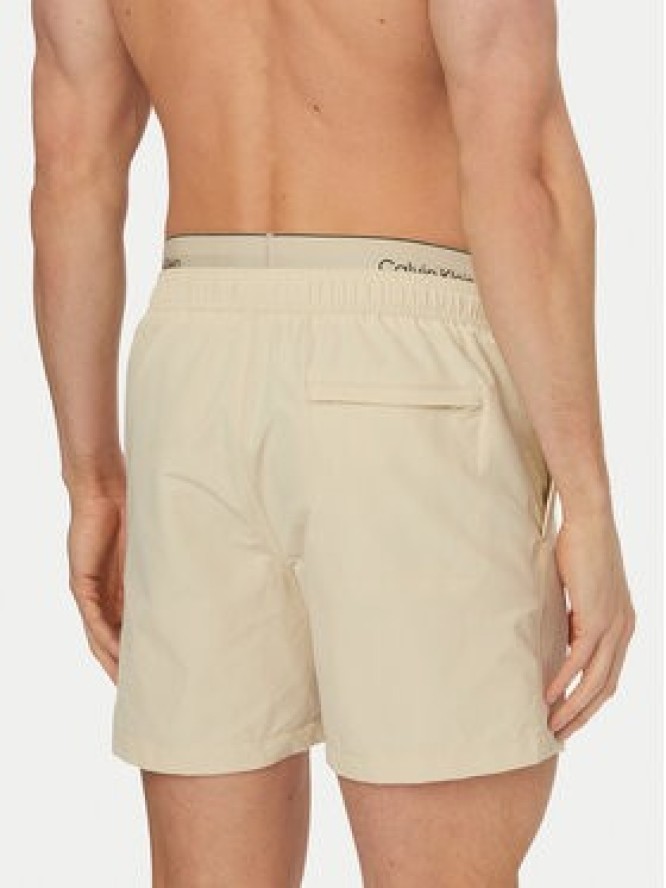 Calvin Klein Swimwear Szorty kąpielowe LV00N61017 Szary Regular Fit