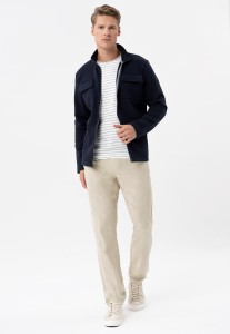 Spodnie chino z lnu, Comfort Fit, R-LINN