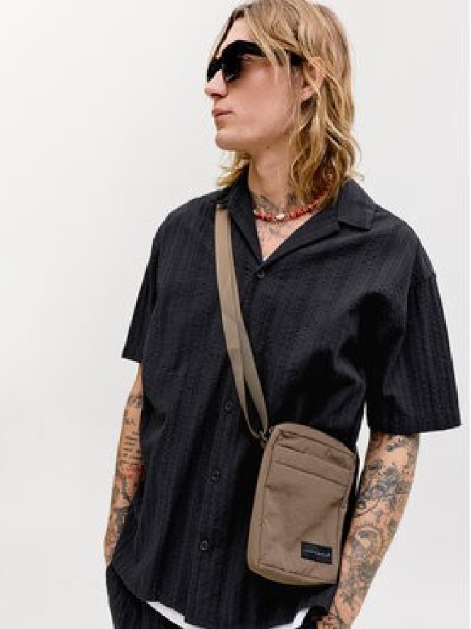 Jack & Jones Komplet koszula i szorty materiałowe Tyson 12297649 Czarny Relaxed Fit