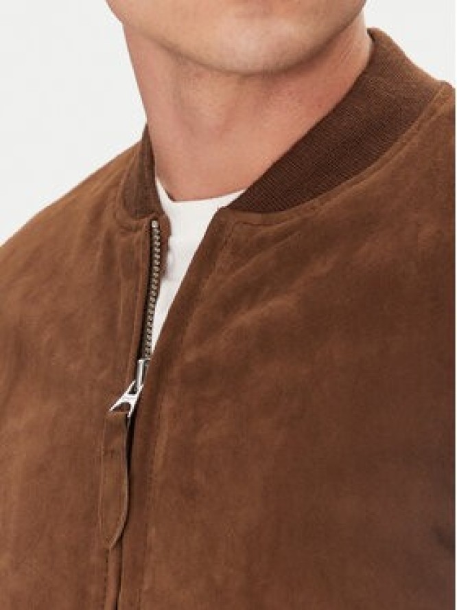 Schott NYC Kurtka skórzana LC300 Brązowy Regular Fit