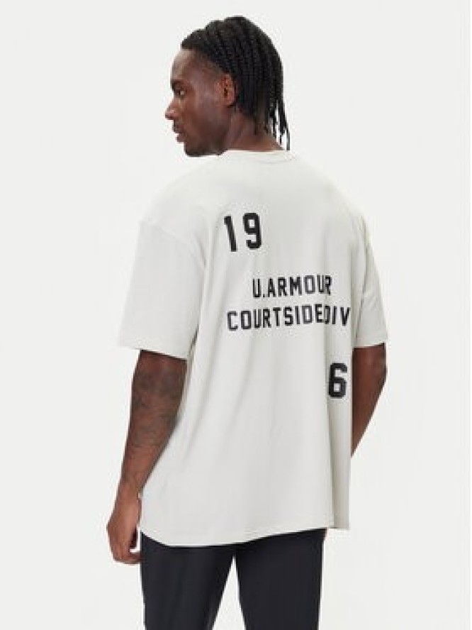 Under Armour T-Shirt Hoops Courtside 6003686 Biały Oversize