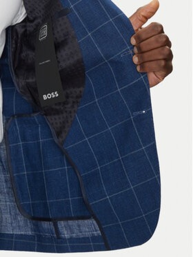 BOSS Marynarka H-Hutson-233 50540502 Niebieski Slim Fit