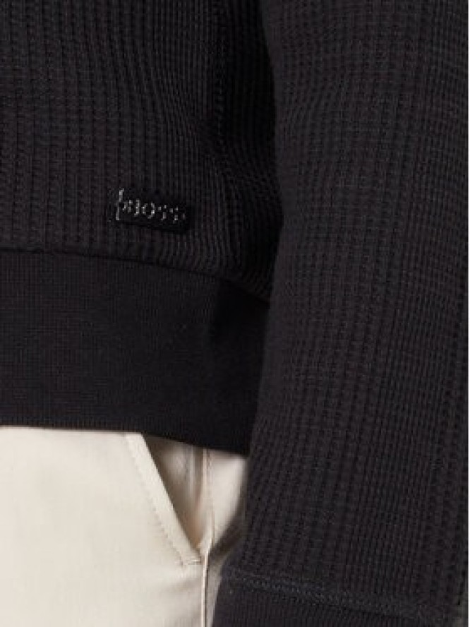 BOSS Bluza Structure 50559332 Czarny Regular Fit