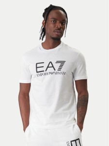 EA7 Emporio Armani T-Shirt 7M001412 AF22264 U0002 Biały Regular Fit